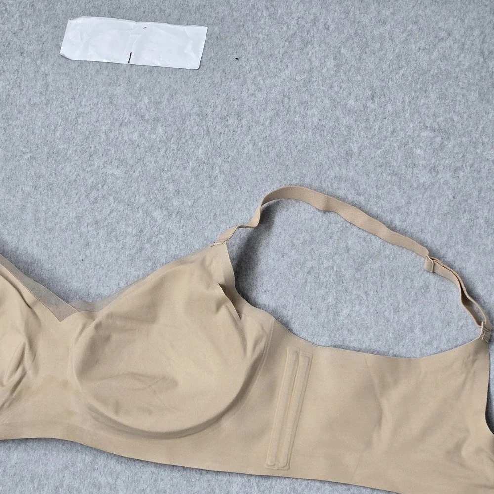 Honeylove Women Bra 1X Beige Crossover Wireless Strap Adjustable